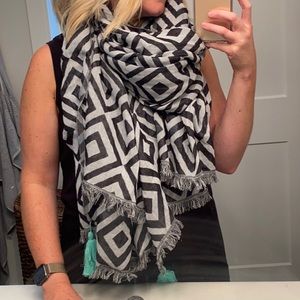 lululemon athletica scarf/wrap with tassels